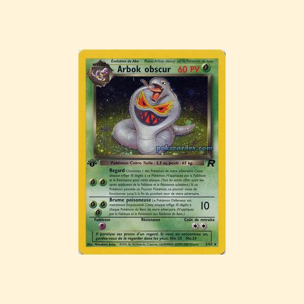 Carte Pokémon Arbok obscur 002/82 - Team Rocket - Français