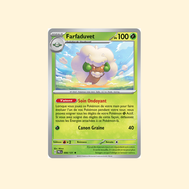Carte Pokémon Farfaduvet PRE 008/180 - Évolutions Prismatiques - Français