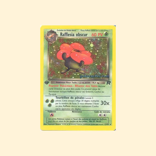 Carte Pokémon Rafflesia obscur 013/82 - Team Rocket - Français