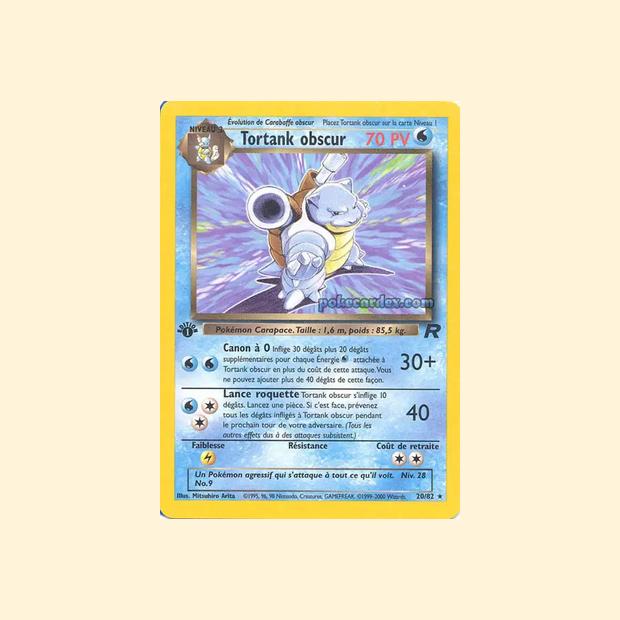 Carte Pokémon Tortank obscur 020/82 - Team Rocket - Français