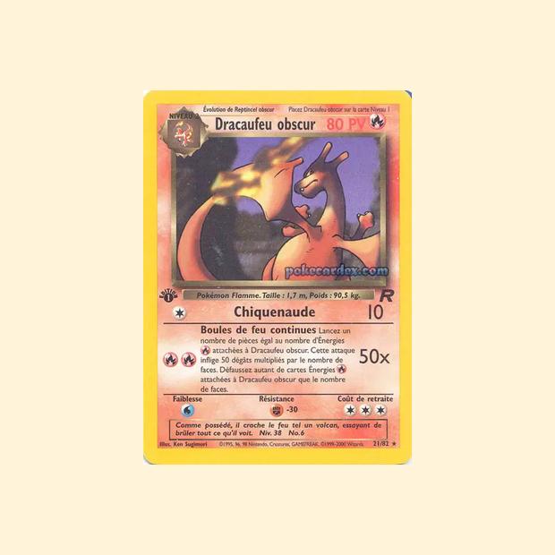 Carte Pokémon Dracaufeu obscur 021/82 - Team Rocket - Français