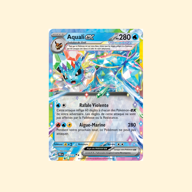 Carte Pokémon Aquali ex PRE 023/131 - Évolutions Prismatiques - Français