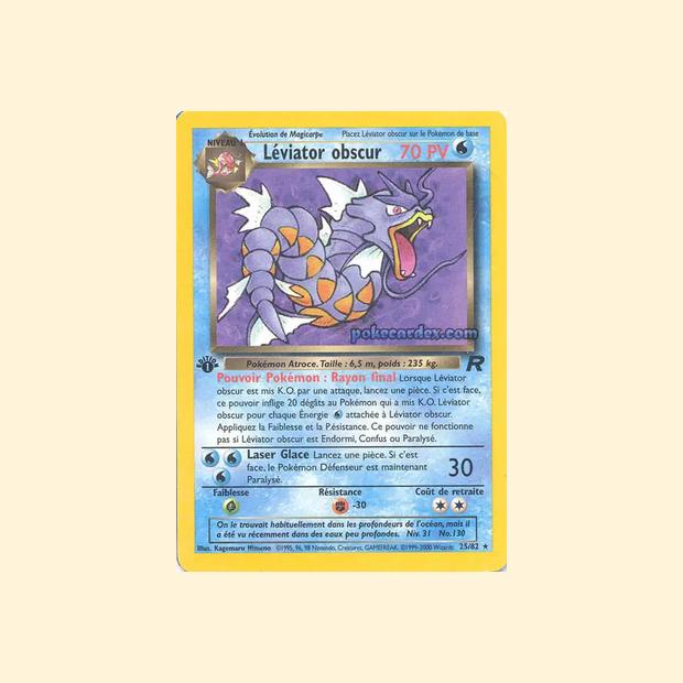 Carte Pokémon Léviator obscur 025/82 - Team Rocket - Français