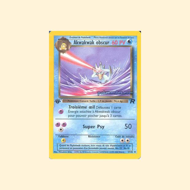 Carte Pokémon Akwakwak obscur 037/82 - Team Rocket - Français