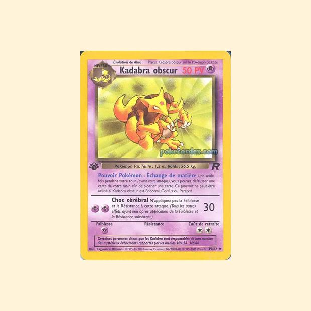 Carte Pokémon Kadabra obscur 039/82 - Team Rocket - Français