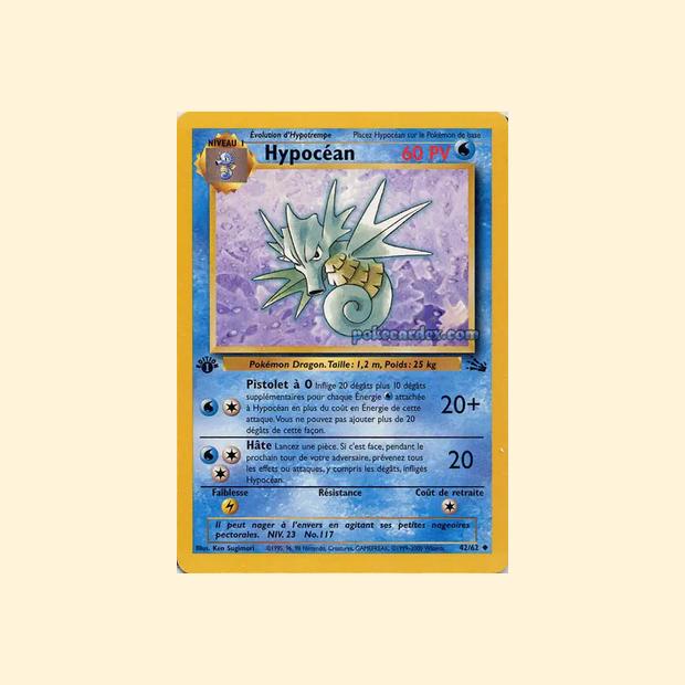Carte Pokémon Hypocéan 042/62 - Fossile - Français
