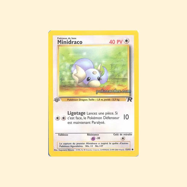 Carte Pokémon Minidraco 053/82 - Team Rocket - Français