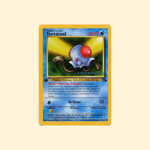 Carte Pokémon Tentacool 056/62 - Fossile - Français
