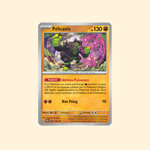 Carte Pokémon Félicanis PRE 057/180 - Évolutions Prismatiques - Français