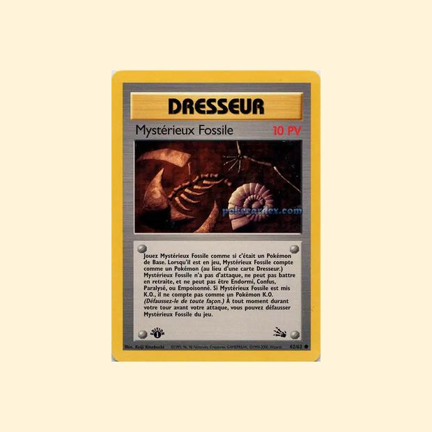 Carte Pokémon Mystérieux Fossile 062/62 - Fossile - Français