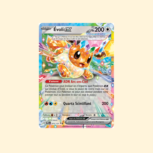 Carte Pokémon Évoli ex PRE 075/180 - Évolutions Prismatiques - Français