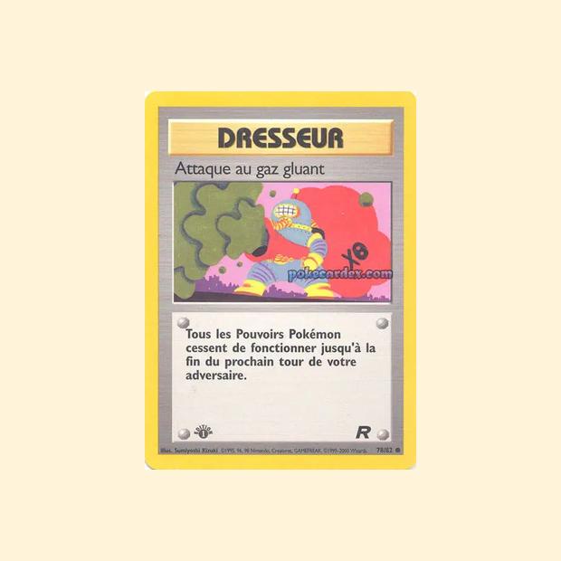 Carte Pokémon Attaque au gaz gluant 078/82 - Team Rocket - Français