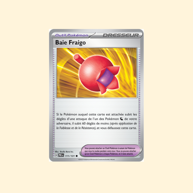 Carte Pokémon Baie Fraigo PRE 111/131 - Évolutions Prismatiques - Français