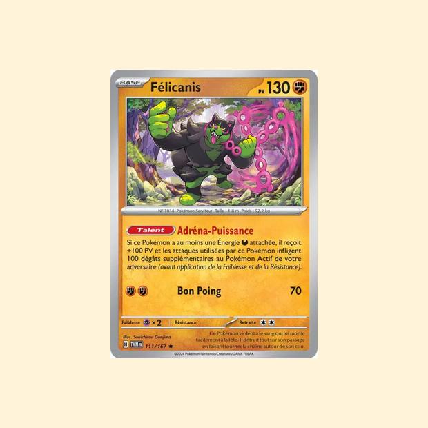 Carte Pokémon Félicanis 111/167 - Mascarade Crépusculaire - Français