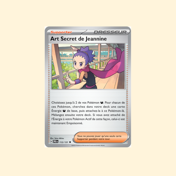 Carte Pokémon Art Secret de Jeannine PRE 112/131 - Évolutions Prismatiques - Français