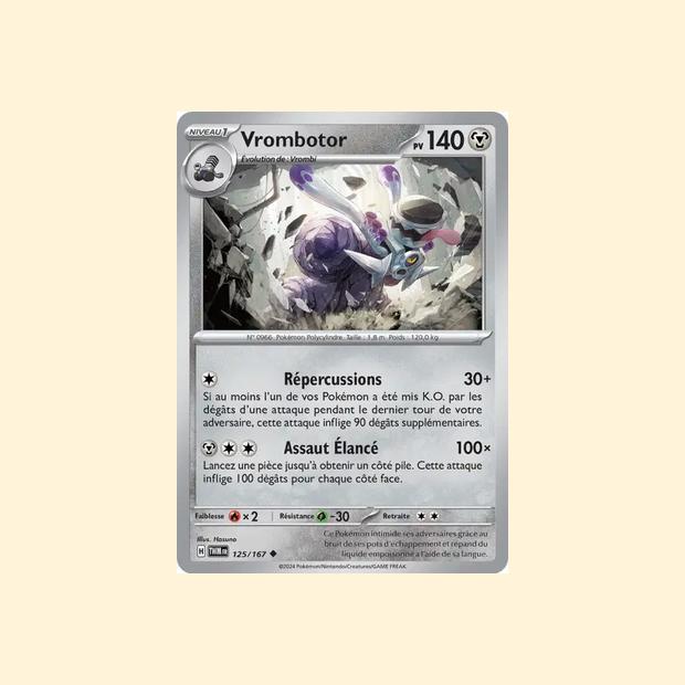 Carte Pokémon Vrombotor 125/167 - Mascarade Crépusculaire - Français