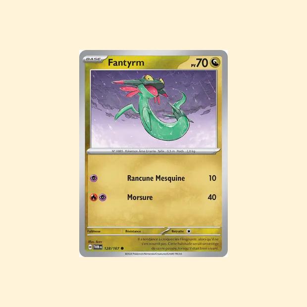 Carte Pokémon Fantyrm 128/167 - Mascarade Crépusculaire - Français