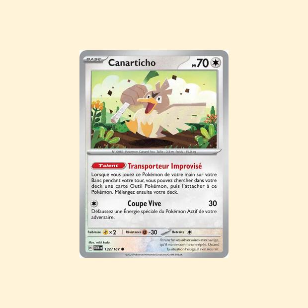 Carte Pokémon Canarticho 132/167 - Mascarade Crépusculaire - Français