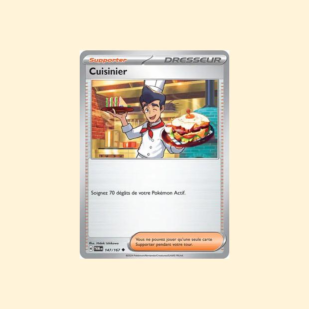 Carte Pokémon Cuisinier 147/167 - Mascarade Crépusculaire - Français