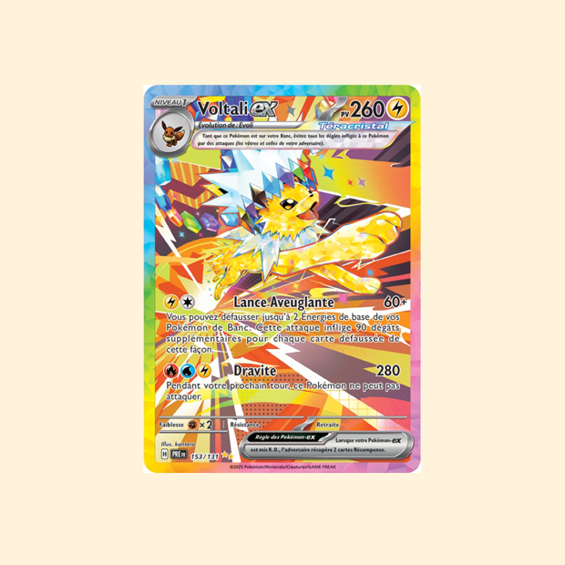 Carte Pokémon Voltali ex PRE 153/180 - Évolutions Prismatiques - Français