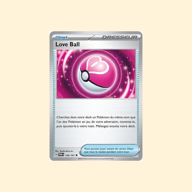 Carte Pokémon Love Ball 156/167 - Mascarade Crépusculaire - Français