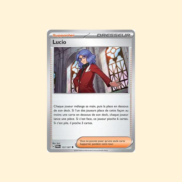Carte Pokémon Lucio 157/167 - Mascarade Crépusculaire - Français