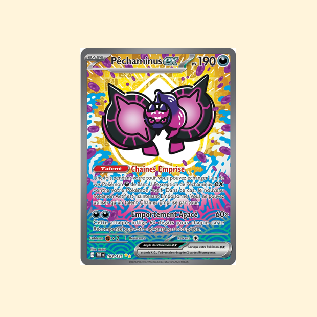 Carte Pokémon Pêchaminus ex PRE 163/180 - Évolutions Prismatiques - Français