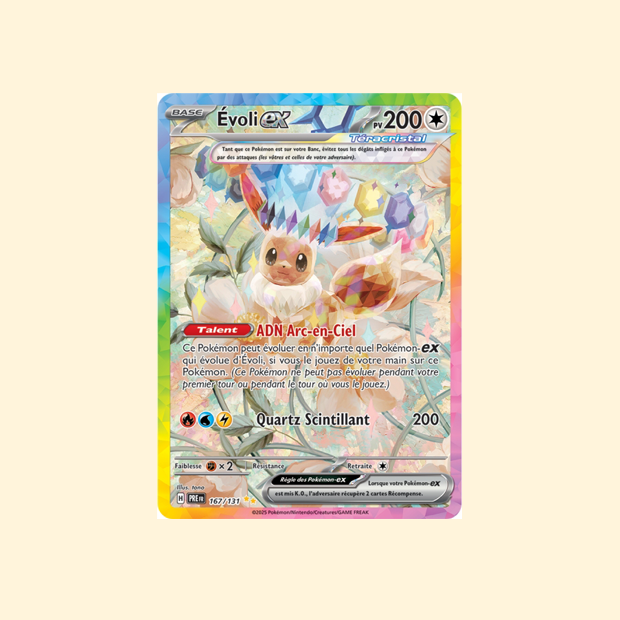 Carte Pokémon Évoli ex PRE 167/180 - Évolutions Prismatiques - Français