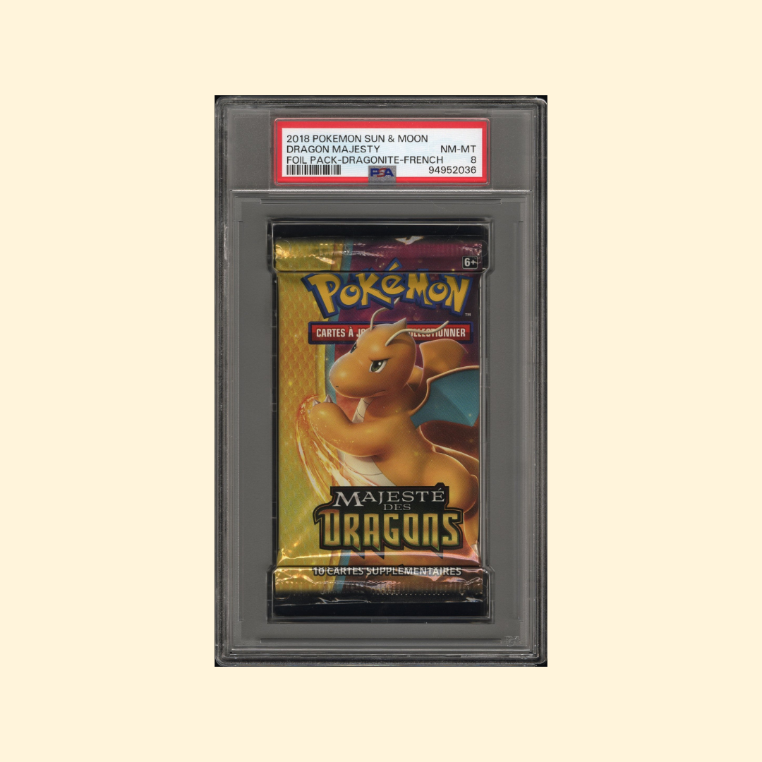 Booster Pokémon Majesté des Dragons - Dracolosse - PSA 8 Near Mint-Mint (Pop 1 – Aucun PSA 9 ou 10) SL07,5