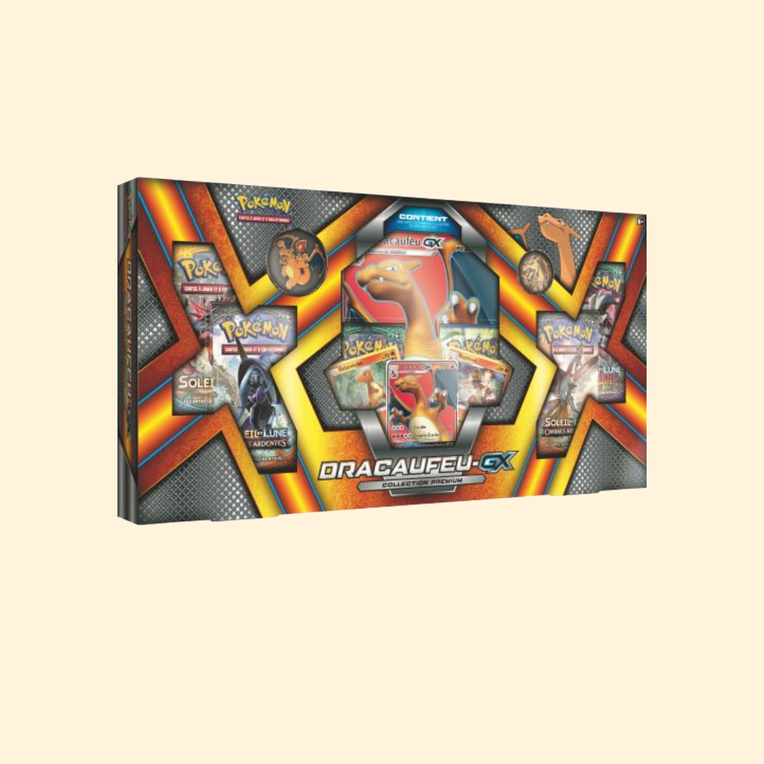 Coffret Pokémon - Dracaufeu GX Collection Premium - Français (Blister abîmé)