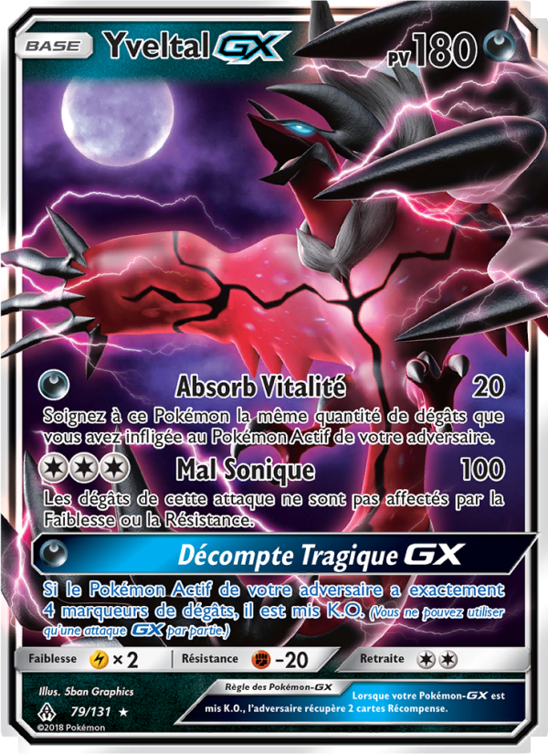 Carte Pokémon Yveltal GX 79 Lumière Interdite