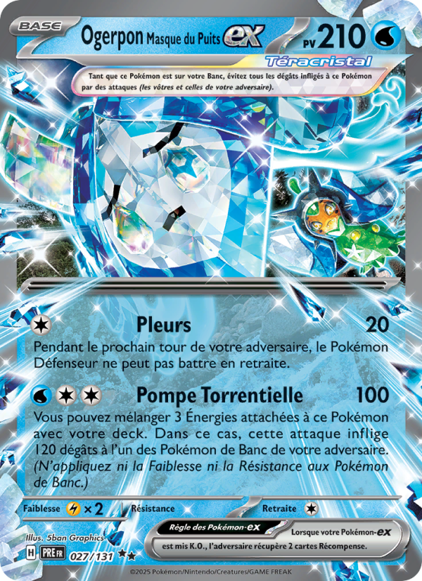 Carte Pokémon Ogerpon Masque du Puits-ex 027 Évolutions Prismatiques