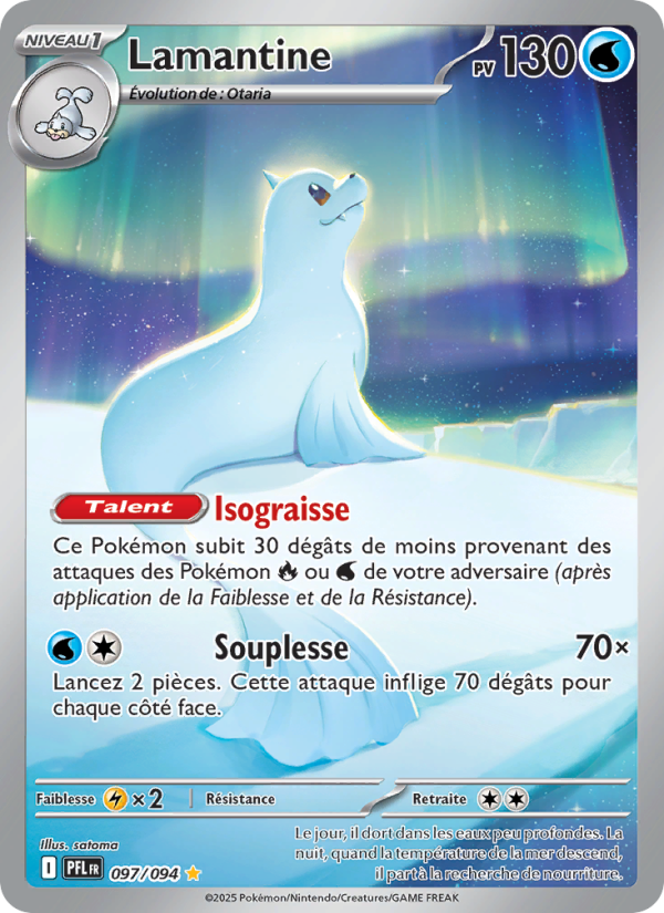 Carte Pokémon Lamantine 097 Flammes Fantasmagoriques