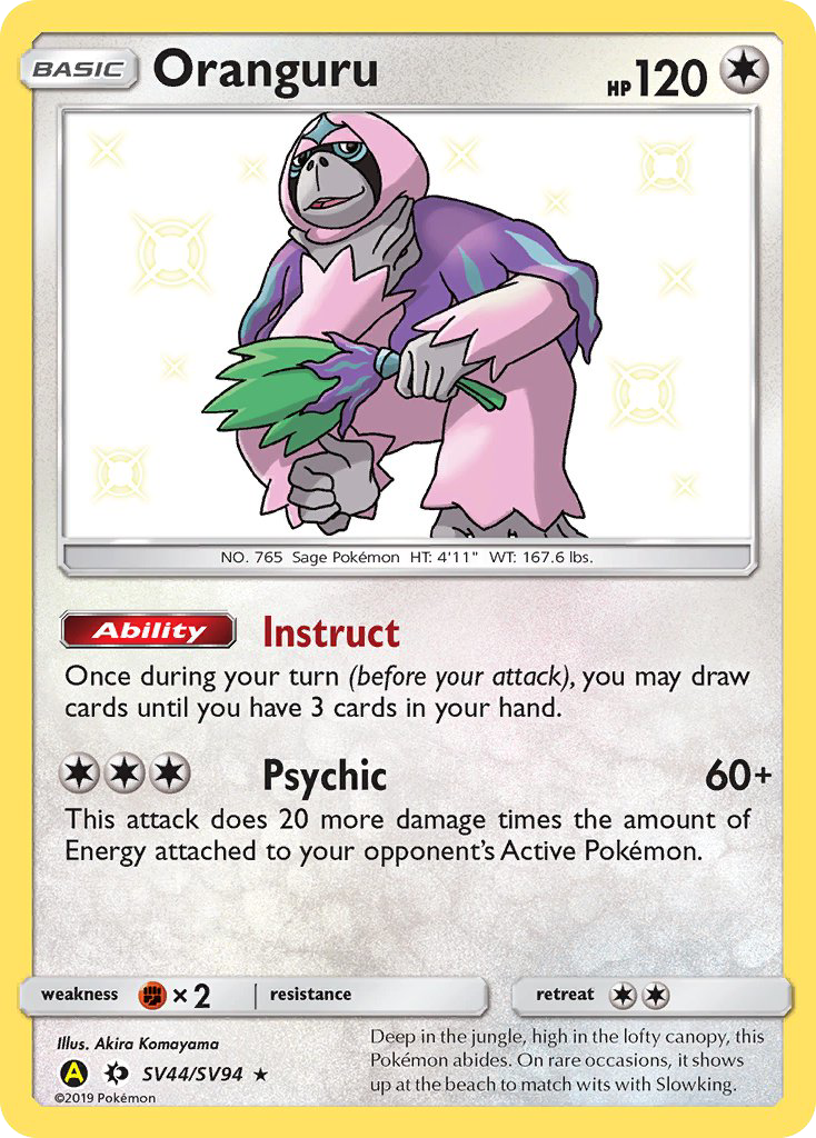 Carte Pokémon Oranguru SV44 Hidden Fates Shiny Vault