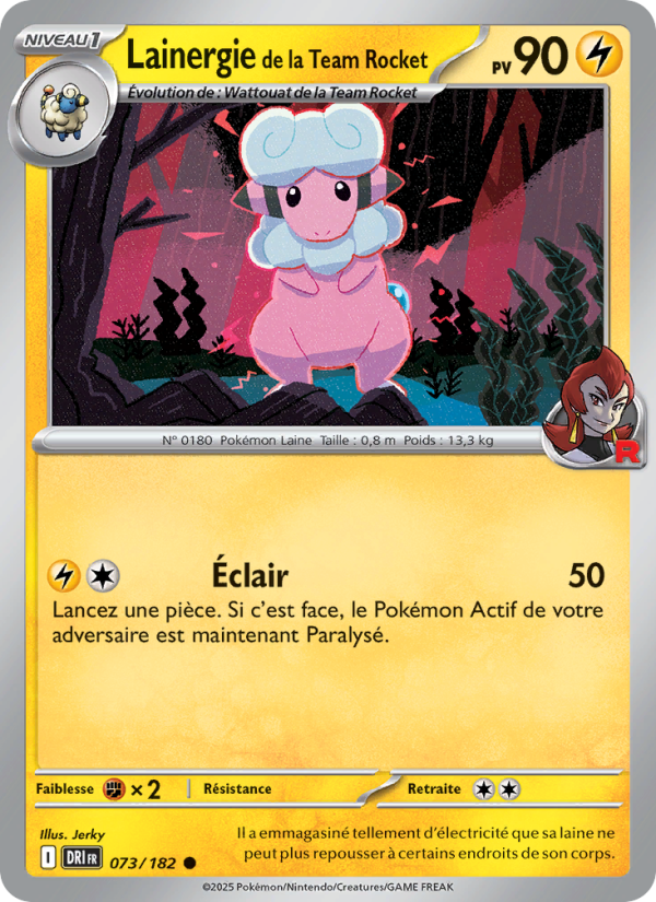 Carte Pokémon Lainergie de la Team Rocket 073 Rivalités Destinées