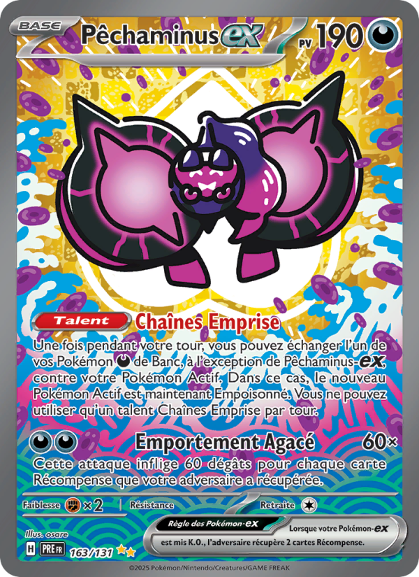 Carte Pokémon Pêchaminus-ex 163 Évolutions Prismatiques