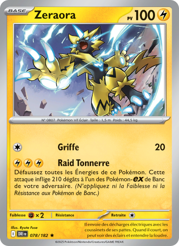 Carte Pokémon Zeraora 078 Rivalités Destinées