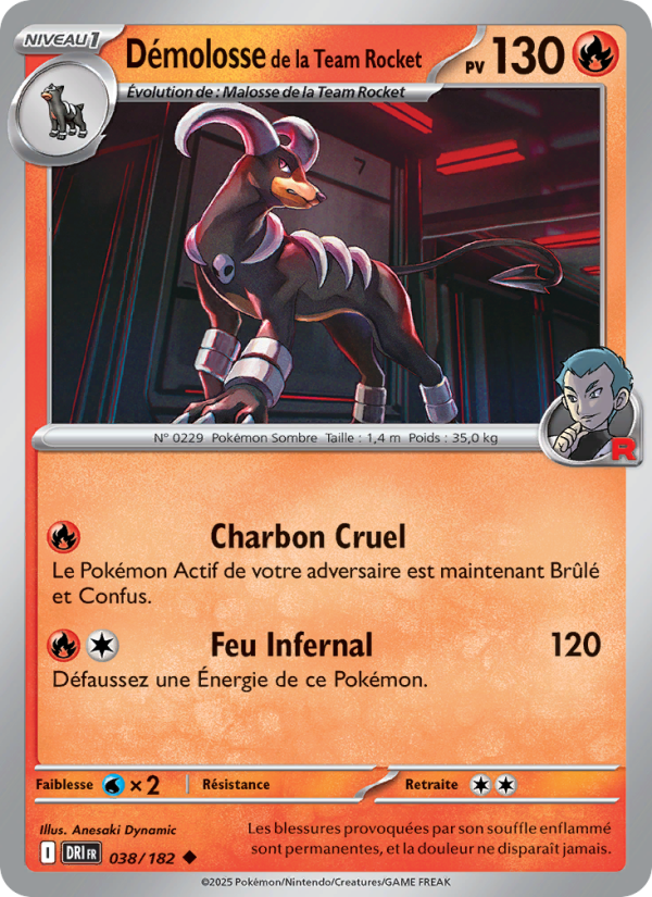Carte Pokémon Démolosse de la Team Rocket 038 Rivalités Destinées