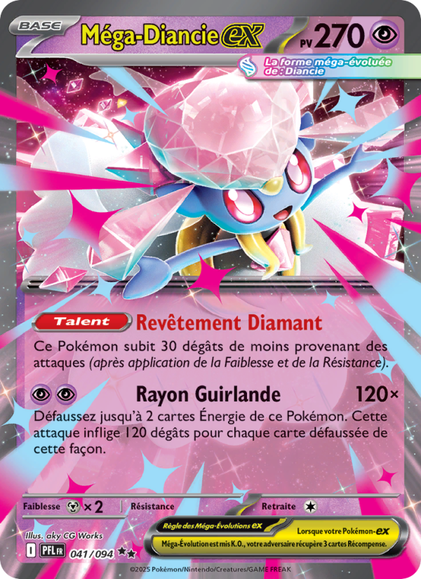 Carte Pokémon Méga-Diancie-ex 041 Flammes Fantasmagoriques