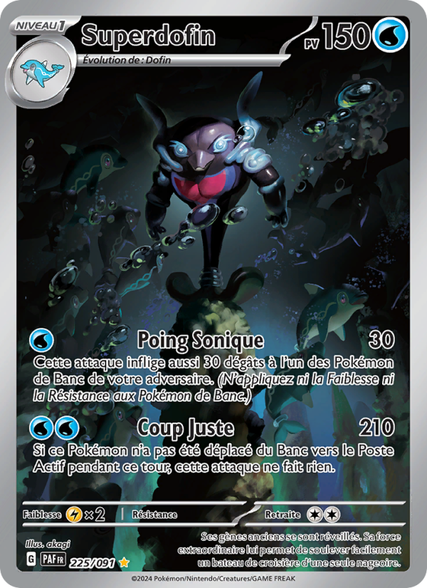 Carte Pokémon Superdofin 225 Destinées de Paldea