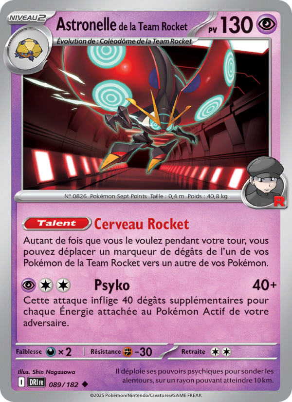 Carte Pokémon Astronelle de la Team Rocket 089 Rivalités Destinées