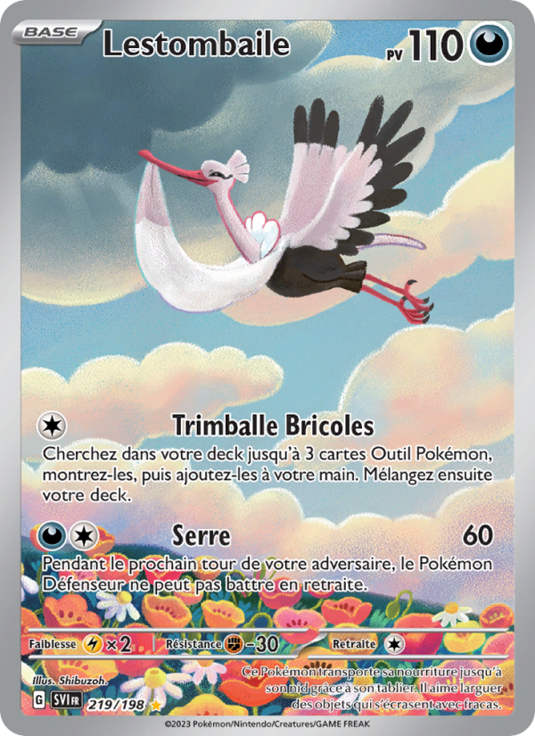 Carte Pokémon Lestombaile 219 Écarlate et Violet