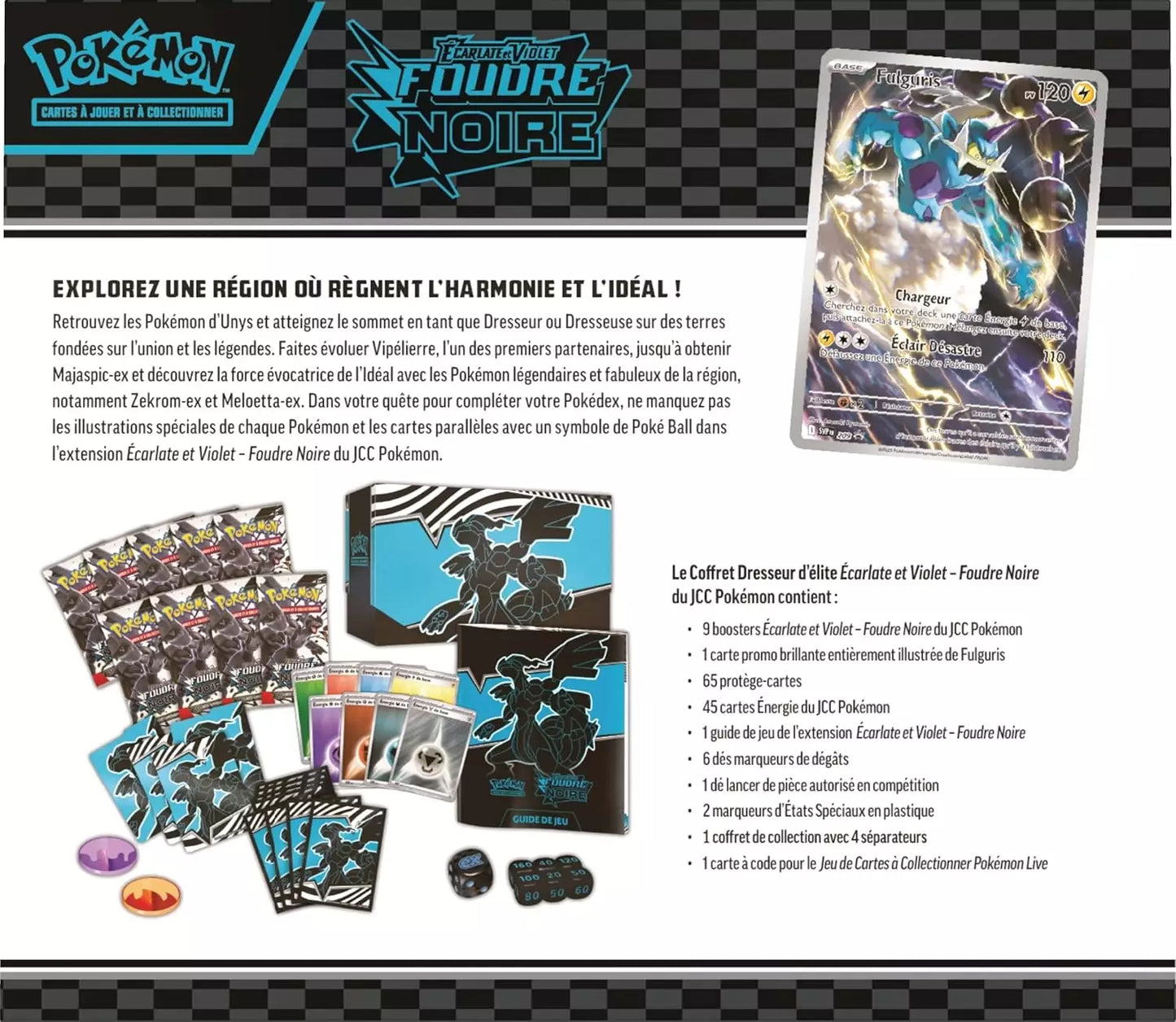 Coffret Dresseur d'Élite ETB Pokémon Foudre Noir (EV10.5) 🇫🇷