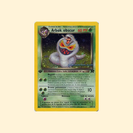 Carte Pokémon Arbok obscur 002/82 - Team Rocket - Français