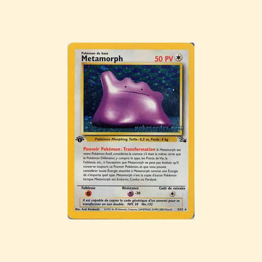 Carte Pokémon Métamorph 003/62 - Fossile - Français