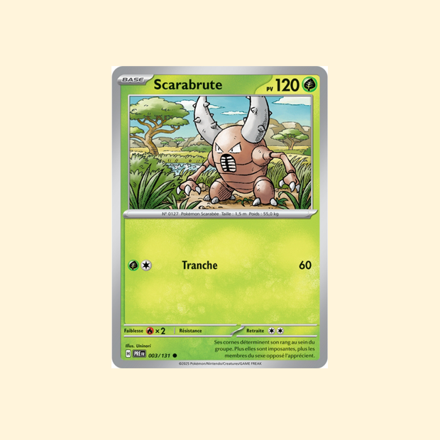 Carte Pokémon Scarabrute PRE 003/180 - Évolutions Prismatiques - Français