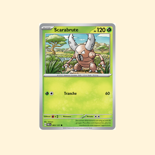 Carte Pokémon Scarabrute PRE 003/180 - Évolutions Prismatiques - Français