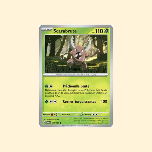 Carte Pokémon Scarabrute 003/167 - Mascarade Crépusculaire - Français