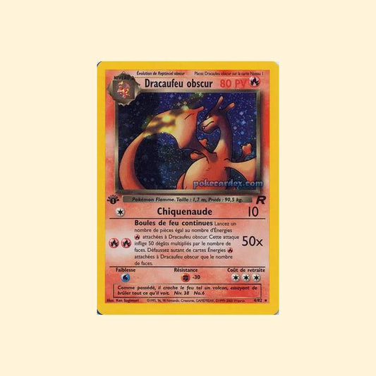 Carte Pokémon Dracaufeu obscur 004/82 - Team Rocket - Français