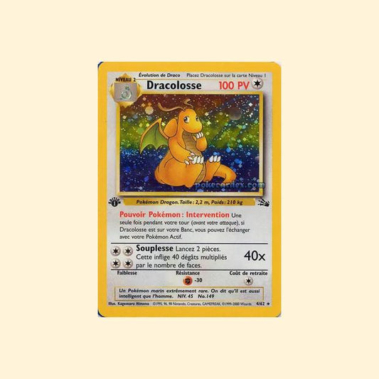 Carte Pokémon Dracolosse 004/62 - Fossile - Français